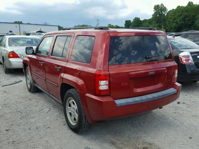 1J8FT28W98D780812 - 2008 JEEP PATRIOT SP MAROON photo 3