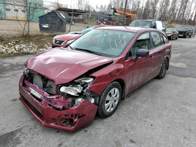 JF1GPAA65F8247498 - 2015 SUBARU IMPREZA BA MAROON photo 2