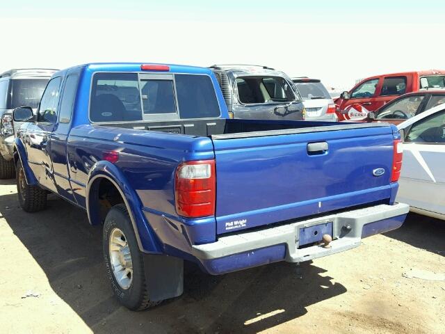 1FTYR14U53PB53190 - 2003 FORD RANGER SUP BLUE photo 3