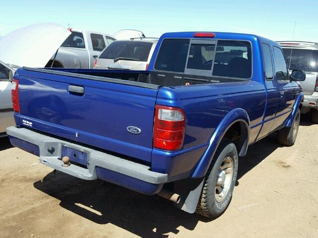 1FTYR14U53PB53190 - 2003 FORD RANGER SUP BLUE photo 4