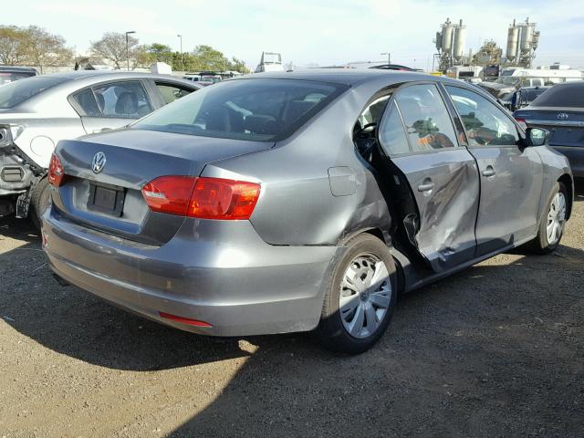 3VW2K7AJ3BM073380 - 2011 VOLKSWAGEN JETTA BASE 灰色 照片 4