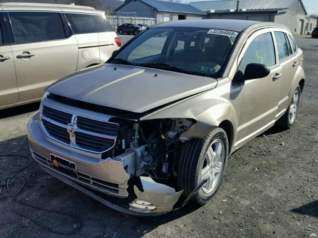 1B3HB48A19D170991 - 2009 DODGE CALIBER SX GOLD photo 2