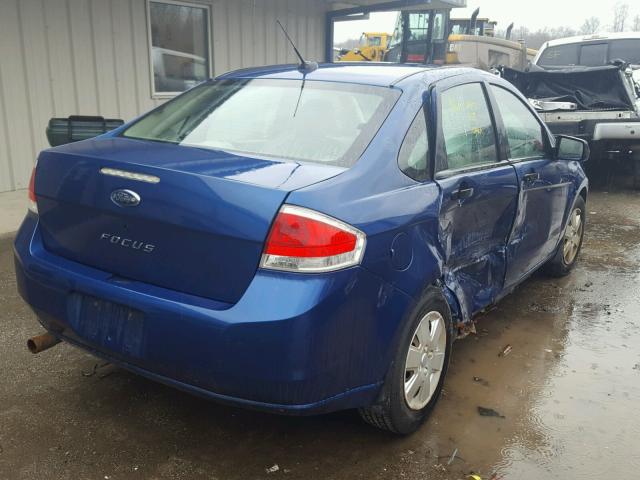 1FAHP34NX8W137080 - 2008 FORD FOCUS S/SE BLUE photo 4