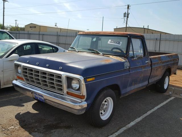 F10BUCC3302 - 1978 FORD F100 BLUE photo 2