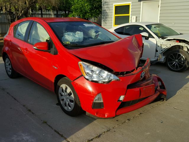 JTDKDTB37D1049864 - 2013 TOYOTA PRIUS C RED photo 1