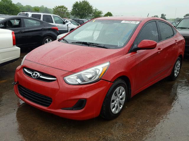 KMHCT4AEXGU094392 - 2016 HYUNDAI ACCENT SE RED photo 2