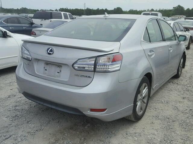 JTHBB1BA7A2017400 - 2010 LEXUS HS 250H SILVER photo 4