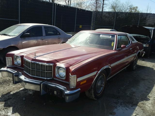 6G21H251253 - 1976 FORD TORINO RED photo 2