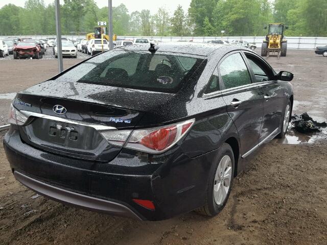 KMHEC4A43FA119214 - 2015 HYUNDAI SONATA HYB BLACK photo 4