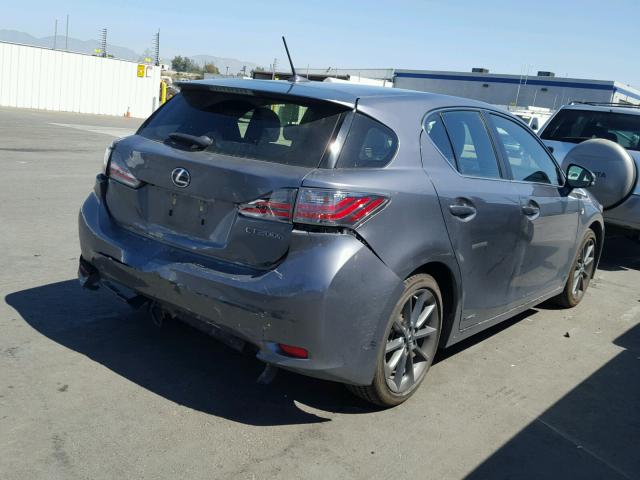 JTHKD5BH6D2128264 - 2013 LEXUS CT 200 GRAY photo 4