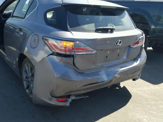 JTHKD5BH6D2128264 - 2013 LEXUS CT 200 GRAY photo 9