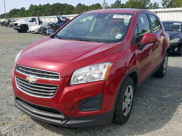 KL7CJKSB3FB084412 - 2015 CHEVROLET TRAX LS RED photo 2