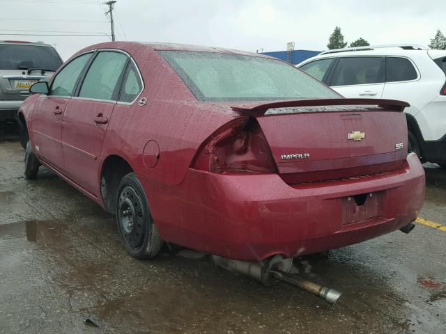 2G1WD58C969239788 - 2006 CHEVROLET IMPALA SUP RED photo 3