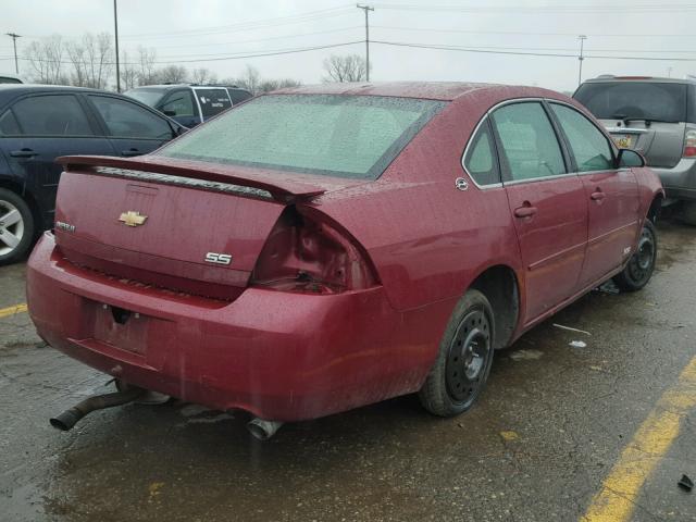 2G1WD58C969239788 - 2006 CHEVROLET IMPALA SUP 红色 照片 4