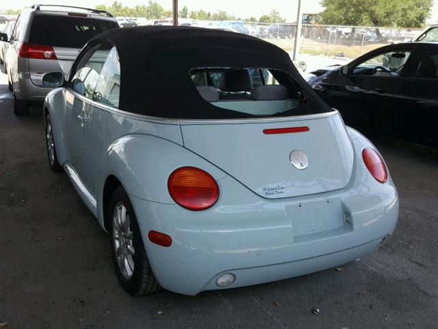 3VWCM31Y54M317330 - 2004 VOLKSWAGEN NEW BEETLE Mavi foto 3