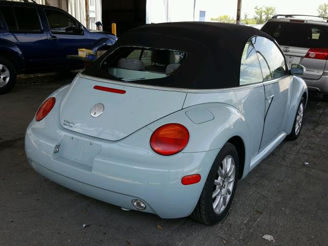 3VWCM31Y54M317330 - 2004 VOLKSWAGEN NEW BEETLE Mavi foto 4