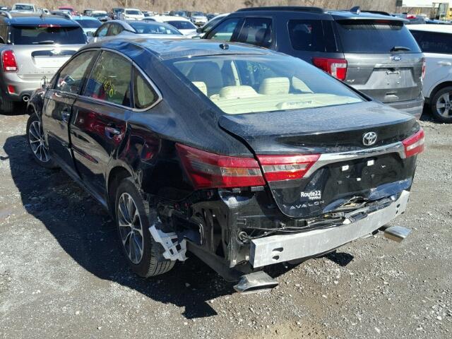 4T1BK1EB2HU255011 - 2017 TOYOTA AVALON XLE BLACK photo 3