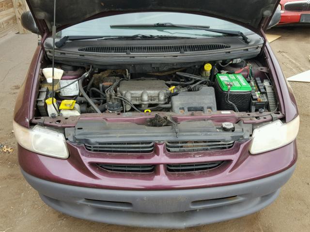 2B4GP2533YR752220 - 2000 DODGE CARAVAN MAROON photo 7