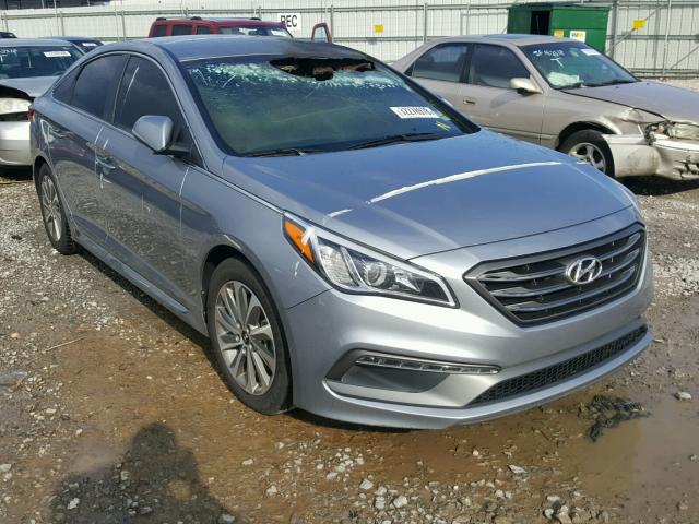 5NPE34AF5FH026757 - 2015 HYUNDAI SONATA SPO GRAY photo 1