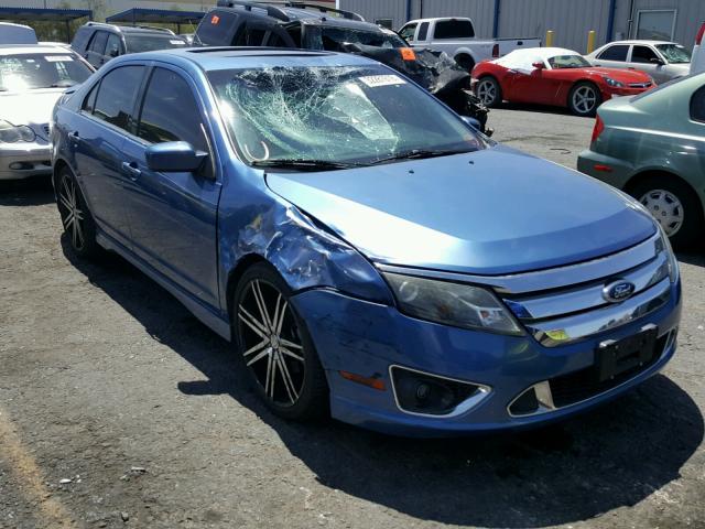 3FAHP0KC9AR121428 - 2010 FORD FUSION SPO BLUE photo 1