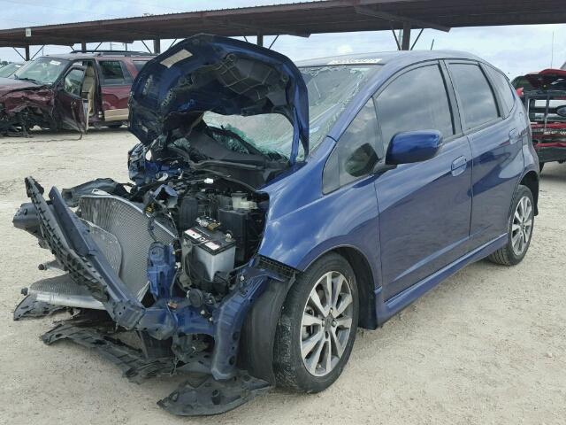 JHMGE8H50DC065965 - 2013 HONDA FIT SPORT BLUE photo 2