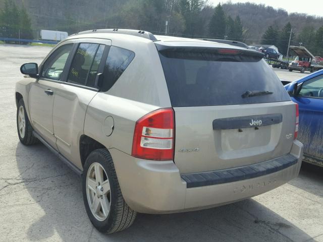 1J4NF1FB1AD623070 - 2010 JEEP COMPASS SP TAN photo 3