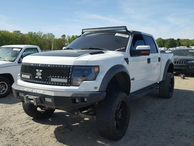 1FTFW1R69EFD04101 - 2014 FORD F150 SVT R WHITE photo 2