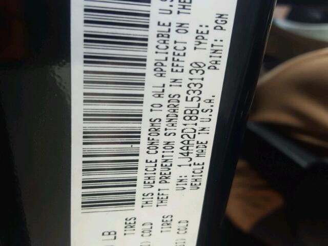 1J4AA2D18BL533130 - 2011 JEEP WRANGLER S GREEN photo 10