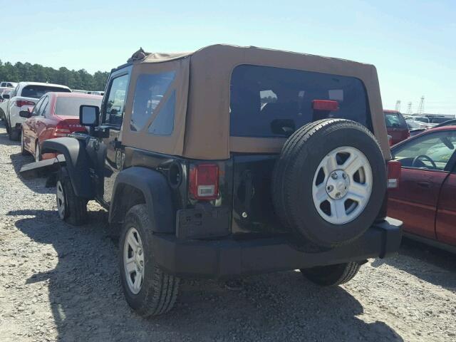 1J4AA2D18BL533130 - 2011 JEEP WRANGLER S GREEN photo 3