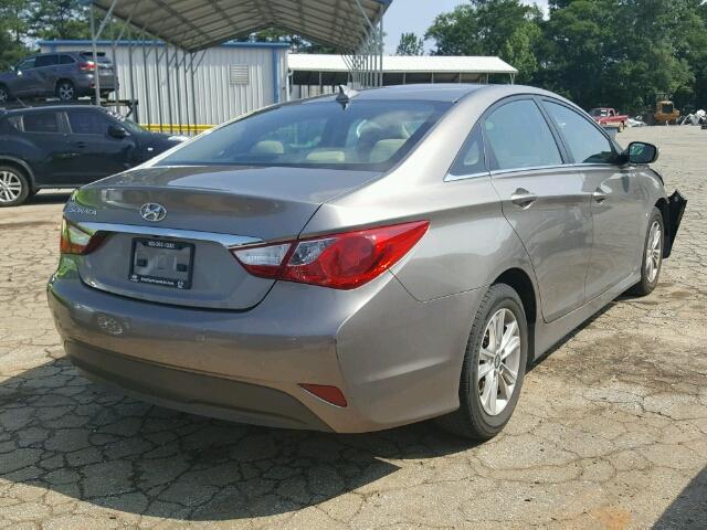 5NPEB4AC5EH928056 - 2014 HYUNDAI SONATA GLS GRAY photo 4