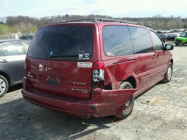 1GHDX03EX1D143191 - 2001 OLDSMOBILE SILHOUETTE RED photo 4