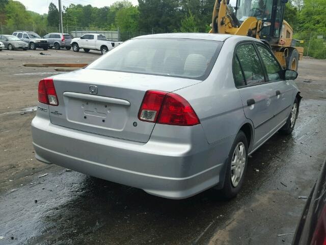 2HGES16364H611919 - 2004 HONDA CIVIC DX V SILVER photo 4