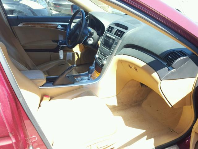 19UUA66224A040902 - 2004 ACURA TL BURGUNDY photo 5