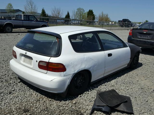 2HGEH2371PH536787 - 1993 HONDA CIVIC VX WHITE photo 4