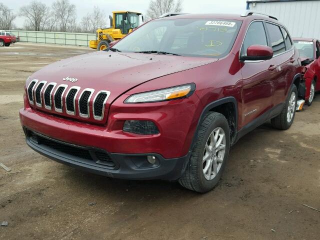 1C4PJMCB3EW248148 - 2014 JEEP CHEROKEE L RED photo 2