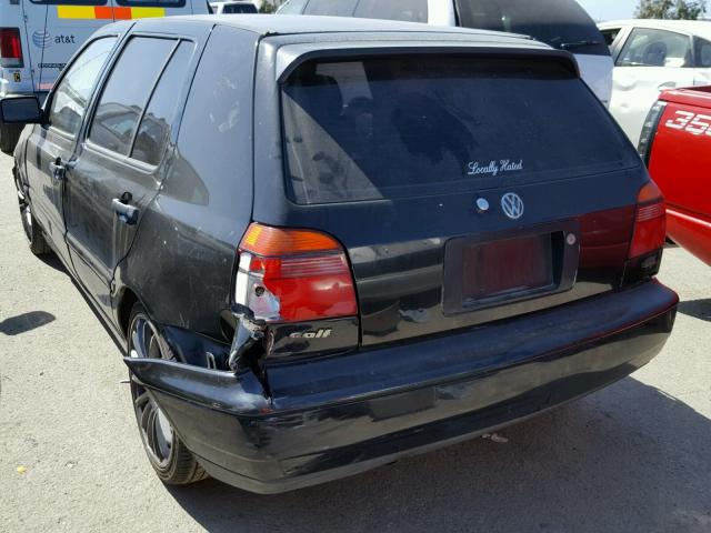 3VWFB81H8WM250340 - 1998 VOLKSWAGEN GOLF GL BLACK photo 3