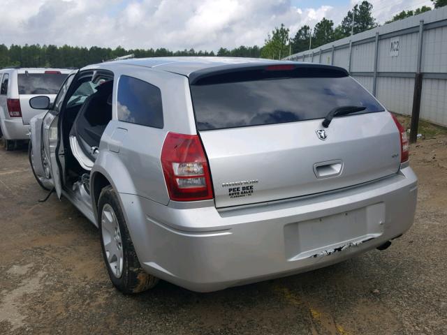 2D4FV47V47H621982 - 2007 DODGE MAGNUM SXT SILVER photo 3