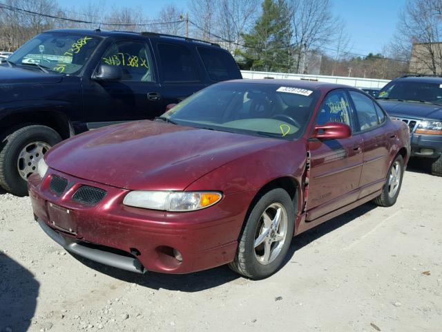 1G2WP52KX2F213639 - 2002 PONTIAC GRAND PRIX MAROON photo 2