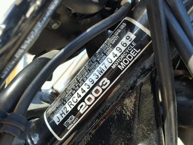 JH2RC44393M704969 - 2003 HONDA VT750 CDA 黑色 照片 10