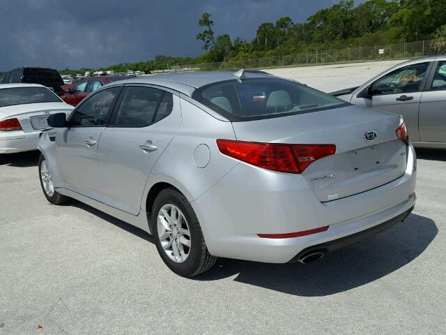 KNAGM4A75C5279858 - 2012 KIA OPTIMA LX SILVER photo 3