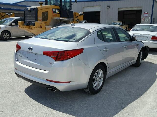 KNAGM4A75C5279858 - 2012 KIA OPTIMA LX SILVER photo 4