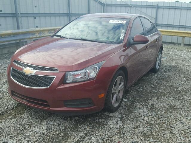 1G1PE5SB2D7193818 - 2013 CHEVROLET CRUZE LT BURGUNDY photo 2