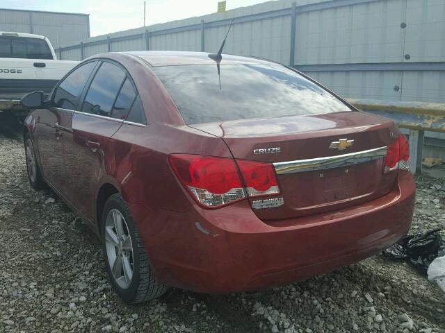 1G1PE5SB2D7193818 - 2013 CHEVROLET CRUZE LT BURGUNDY photo 3