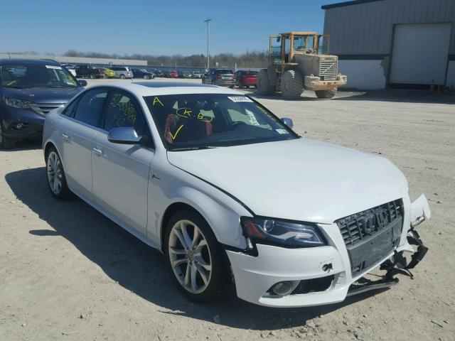 WAUBGAFL0CA101126 - 2012 AUDI S4 PREMIUM WHITE photo 1