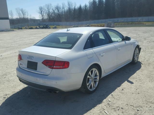 WAUBGAFL0CA101126 - 2012 AUDI S4 PREMIUM WHITE photo 4