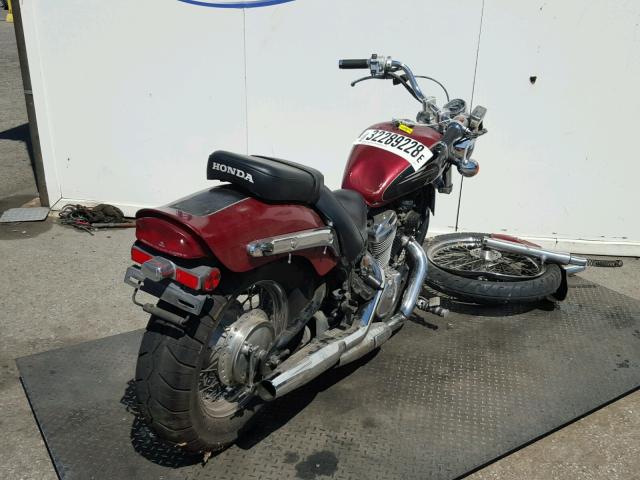 JH2PC2174YM000110 - 2000 HONDA VT600 CD2 BURGUNDY photo 4