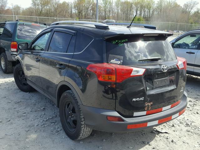 2T3BFREV8DW025018 - 2013 TOYOTA RAV4 LE BLACK photo 3