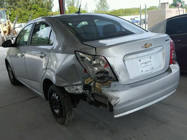 1G1JA5SH7C4226785 - 2012 CHEVROLET SONIC LS GRAY photo 3