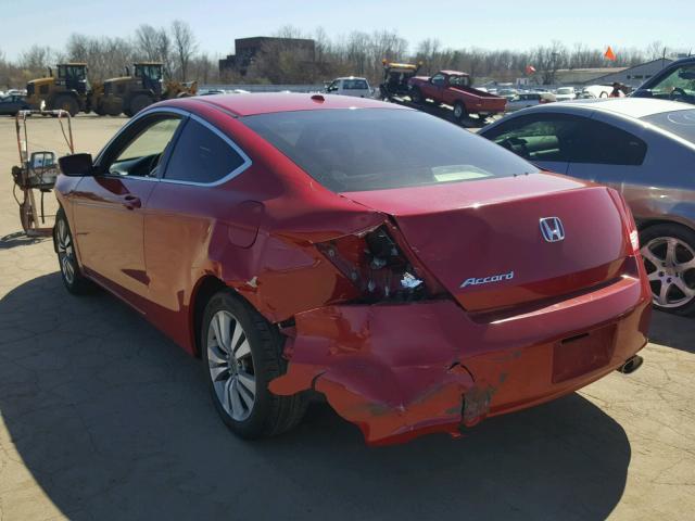 1HGCS1B84BA011260 - 2011 HONDA ACCORD EXL RED photo 3