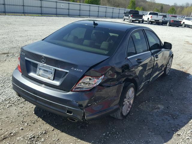 WDDGF81X48F151865 - 2008 MERCEDES-BENZ C 300 4MAT GRAY photo 4